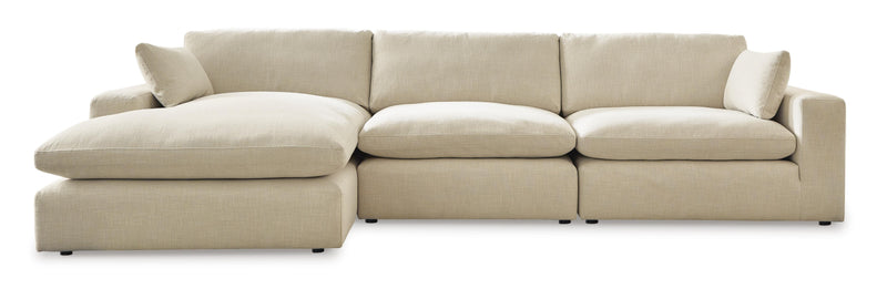 Ashley Furniture Elyza living room set with a sofa and armchair, upholstered in neutral fabric, modern design for comfortable seating.