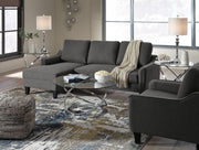 Set of three Ashley Furniture Hollynyx tables, modern table set with sleek wooden surfaces and metal legs for stylish living spaces.