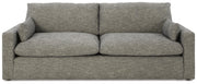 Ashley Furniture dramatic living room set featuring a stylish sofa and armchairs with contemporary design and plush upholstery.