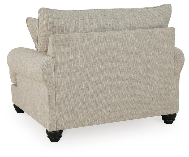 Ashley Furniture Asanti living room set with a sofa and loveseat, featuring plush cushions and classic design.
