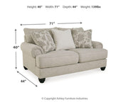 Ashley Furniture Asanti loveseat with plush fabric and stylish design, perfect for living room seating.