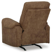 Ashley Furniture Edenwold recliner with plush upholstery and a comfortable backrest, shown from the back in a modern living room setting.
