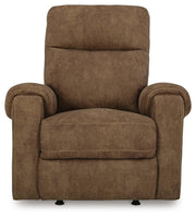 Ashley Furniture Edenwold recliner with plush fabric, padded armrests, and a high back for comfortable seating.