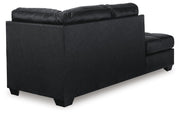 Ashley Furniture Barlin Mills sectional with chaise, showing a modern fabric sofa with plush cushions and a spacious chaise lounge.
