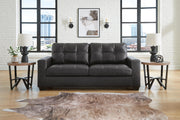 Ashley Furniture Barlin Mills living room set with sofa and loveseat, featuring neutral fabric and modern design.