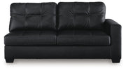 Ashley Furniture Barlin Mills sectional with chaise, showcasing a modern fabric sofa with plush cushions and a spacious design.