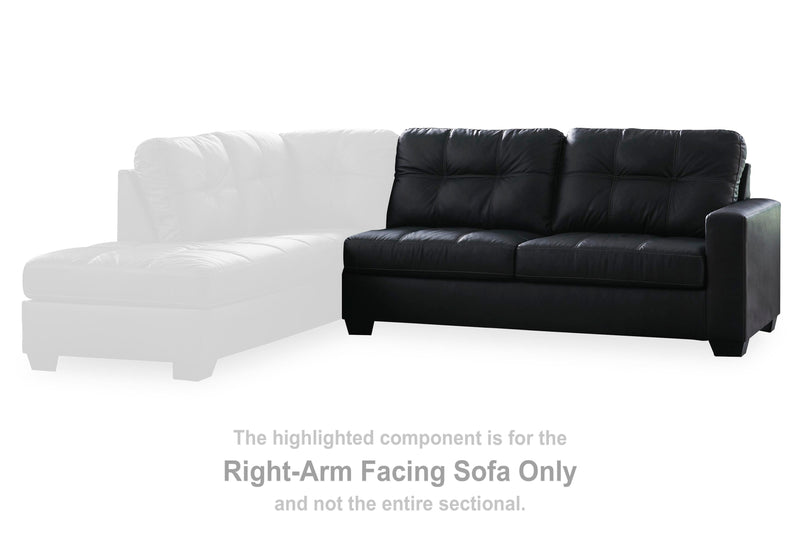 Ashley Furniture Barlin Mills sectional with chaise, shown in a spacious living room with plush fabric and modern design.