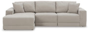 Ashley Furniture Next-Gen Gaucho sectional sofa with chaise, shown from a head-on view highlighting the modern design and plush cushions.