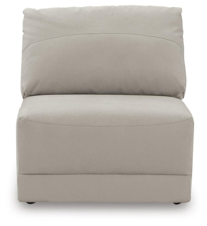 Ashley Furniture Next-Gen Gaucho sectional sofa with plush cushions and modern design, shown from a front head-on view.