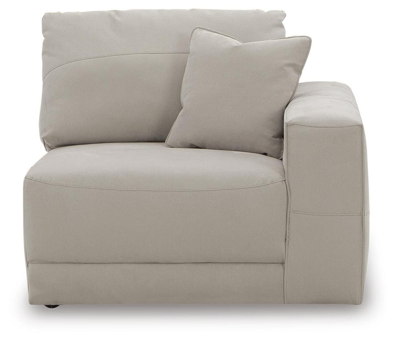 Ashley Furniture Next-Gen Gaucho sectional with plush cushions and modern design, shown from a head-on view.
