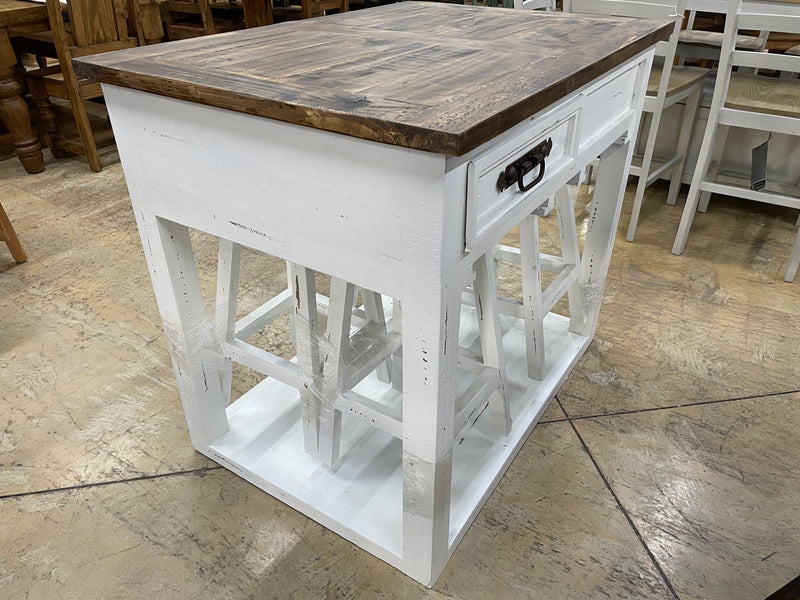 Kitchen Island with 4 Stools