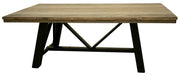 Loft Brown Dining Table by International Furniture Direct, showcasing a sturdy wooden table with a natural brown finish and modern design.