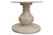 International Furniture Direct Bonanza Ivory Round Dining Table with smooth surface and sturdy wooden legs