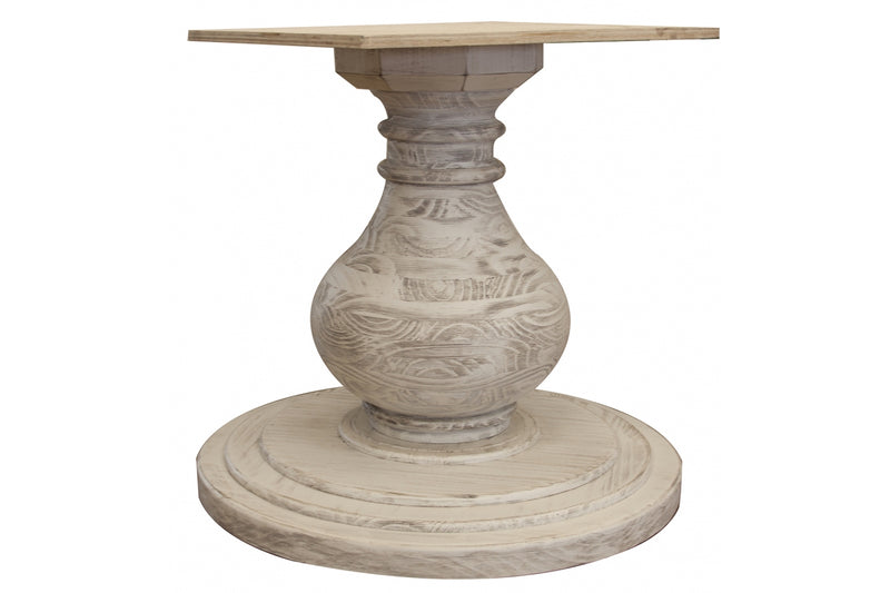 International Furniture Direct Bonanza Ivory Round Dining Table with smooth surface and sturdy wooden legs
