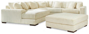 Ashley Furniture Lindyn living room set featuring a plush sofa, loveseat, and matching armchair in a modern design.