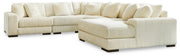Ashley Furniture Lindyn living room set featuring a sofa, loveseat, and armchair with plush upholstery and modern design.