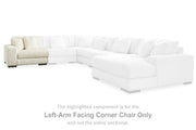 Ashley Furniture Lindyn sectional with chaise featuring plush fabric and modern design, shown in a living room setting.