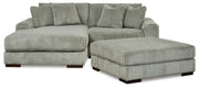 Ashley Furniture Lindyn living room set featuring a sofa and loveseat with neutral upholstery and modern design.