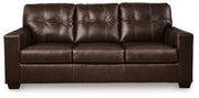 Ashley Furniture Santorine sofa with plush cushions and neutral upholstery, shown from a front head-on view.
