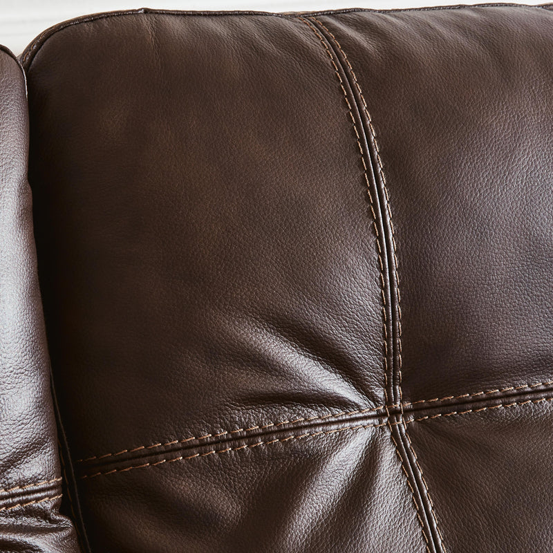Ashley Furniture Santorine sofa with detailed stitching, showcasing a stylish and comfortable living room furniture piece.