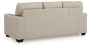 Ashley Furniture Santorine Sofa with plush cushions, neutral upholstery, and a modern design suitable for living room decor.