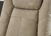 Close-up of the stitched upholstery detail on the Ashley Furniture Next-Gen DuraPella Power Recliner with plush cushioning.