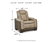 Ashley Furniture Next-Gen DuraPella power recliner with plush upholstery and modern design, shown in a cozy living room setting.