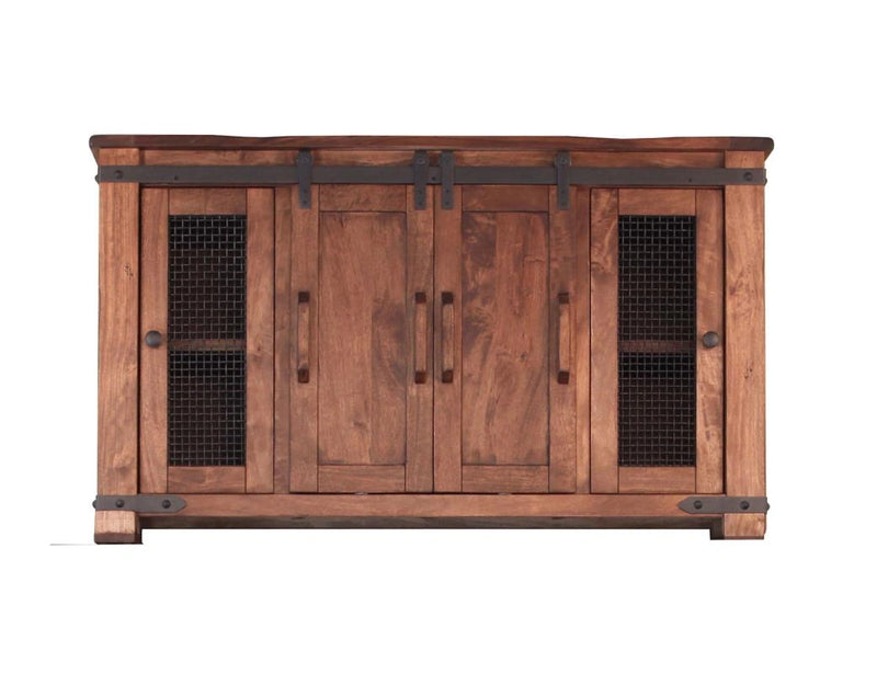 Parota 60" TV Stand w/4 Doors and Shelves