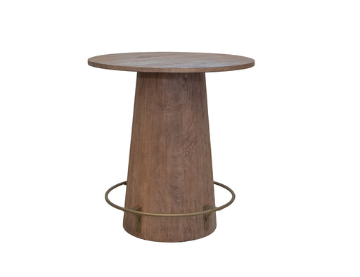 Sahara Bistro Dining Table by International Furniture Direct with a wooden surface and sturdy legs in a cozy home setting.