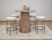 International Furniture Direct Sahara Bistro Dining Table with wooden top and sturdy legs, ideal for small dining spaces.