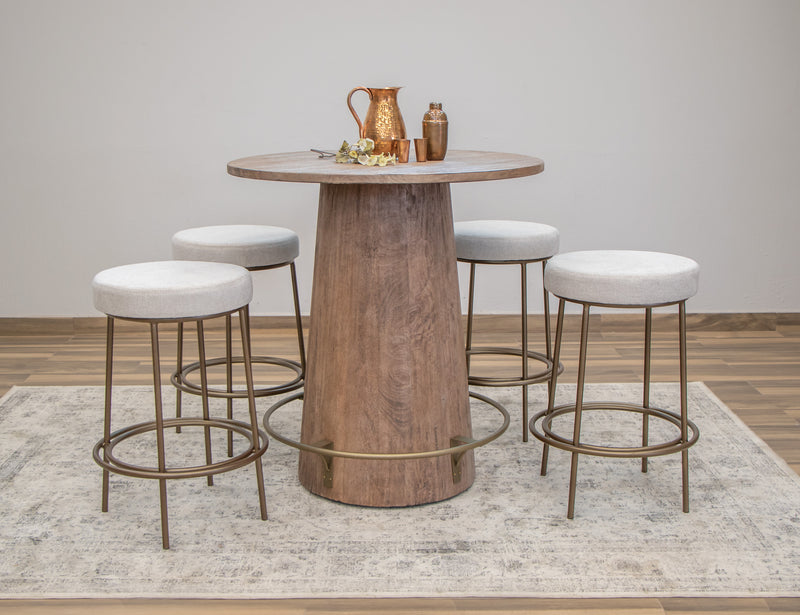International Furniture Direct Sahara Bistro Dining Table with wooden top and sturdy legs, ideal for small dining spaces.