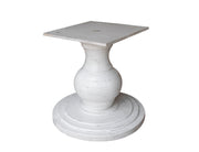 Round dining table by International Furniture Direct with a rustic wood finish, suitable for family dining spaces.