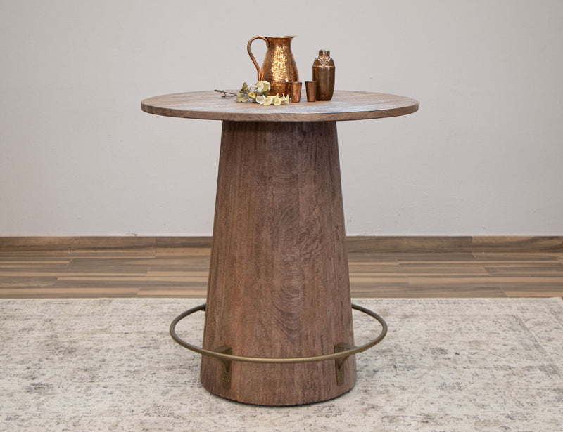 International Furniture Direct Sahara Bistro Dining Table with wooden surface and sturdy legs, ideal for small dining spaces.