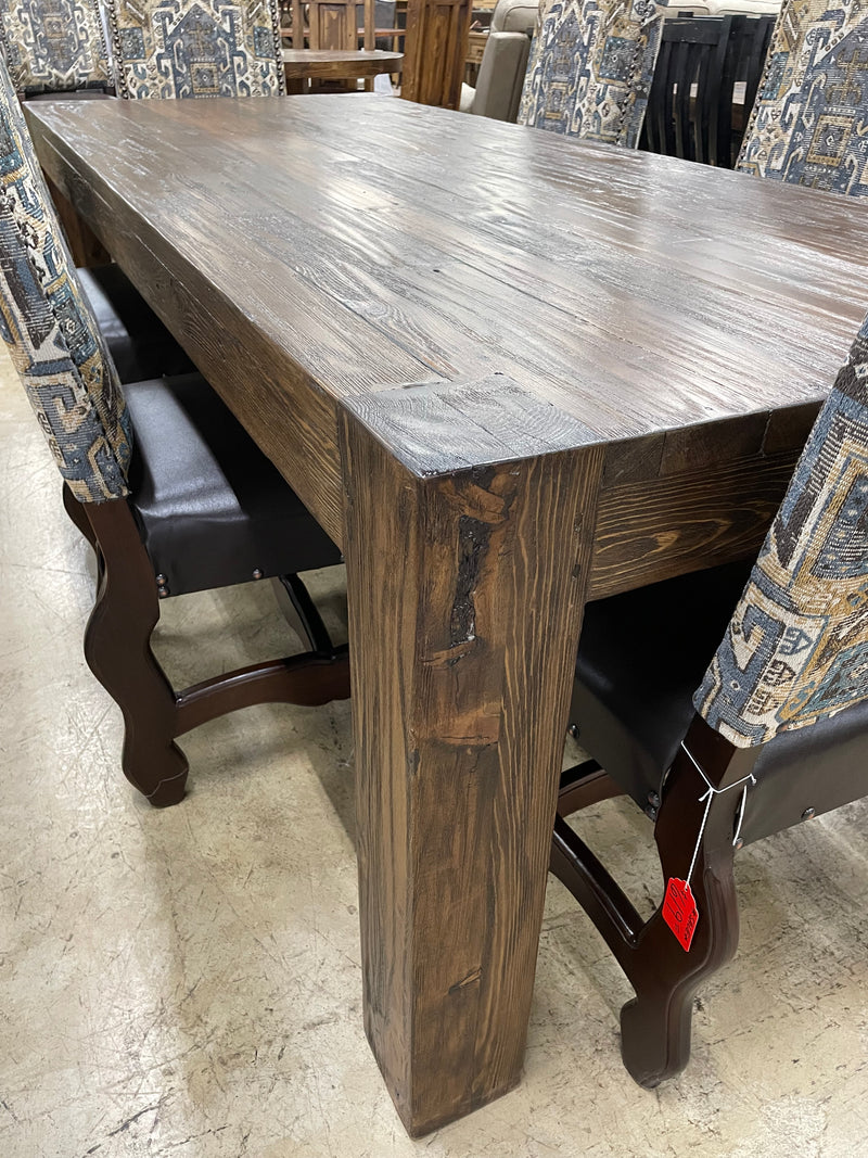 8ft. Old Barn Wood Dining Set