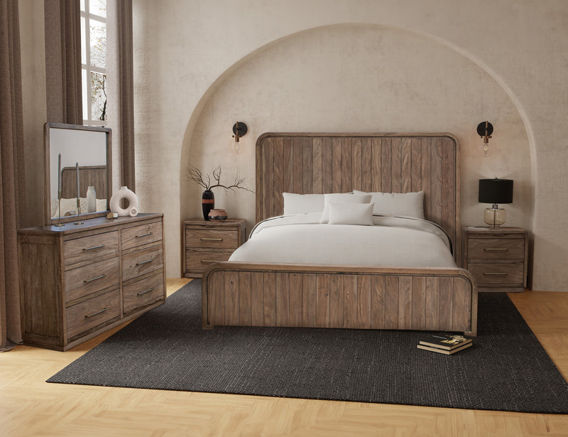 Mezquite Queen Bed by International Furniture Direct featuring a rustic wooden frame and classic design.