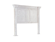 California King bed in white finish from International Furniture Direct, featuring a sturdy wooden frame and classic design.