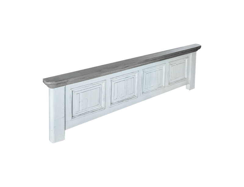 Luna Queen Bed by International Furniture Direct featuring a sturdy wooden frame and classic design for a cozy bedroom.
