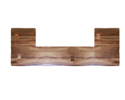 International Furniture Direct Parota Bar Buffet with wood finish and ample storage, showcasing its elegant design and craftsmanship.