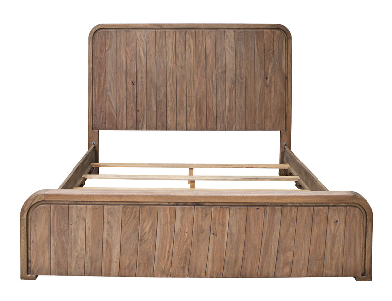 Elegant Mezquite Queen Bed by International Furniture Direct featuring a rustic wood finish and classic design.