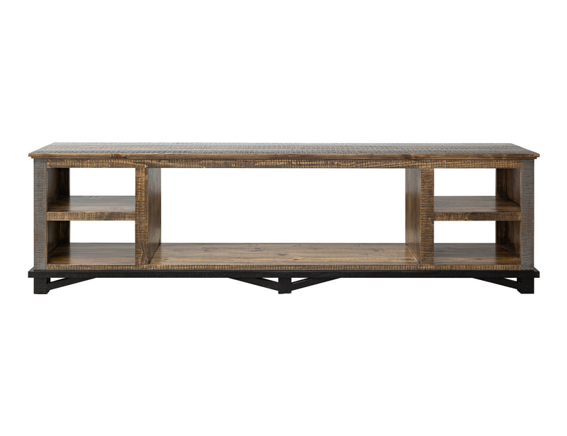 Loft Brown Electric Fireplace by International Furniture Direct showing a modern fireplace with a brown finish and realistic flame display.