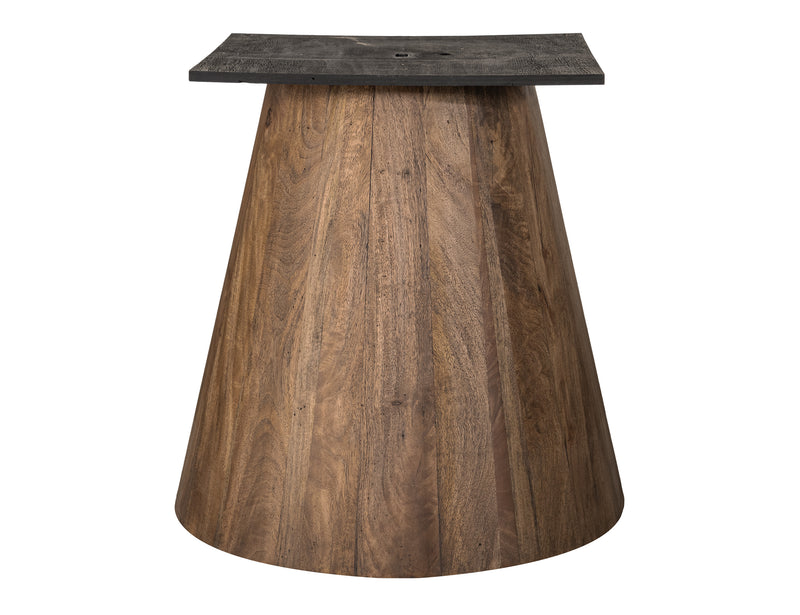 Balam round dining table by International Furniture Direct with wooden surface and sturdy legs for kitchen or dining room use.