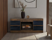 International Furniture Direct Tuxedo 70-inch fireplace with classic mantel and detailed woodwork, ideal for cozy living rooms.