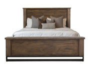 Natural Teca queen bedroom bed by International Furniture Direct, showcasing a sturdy wooden frame and elegant design.