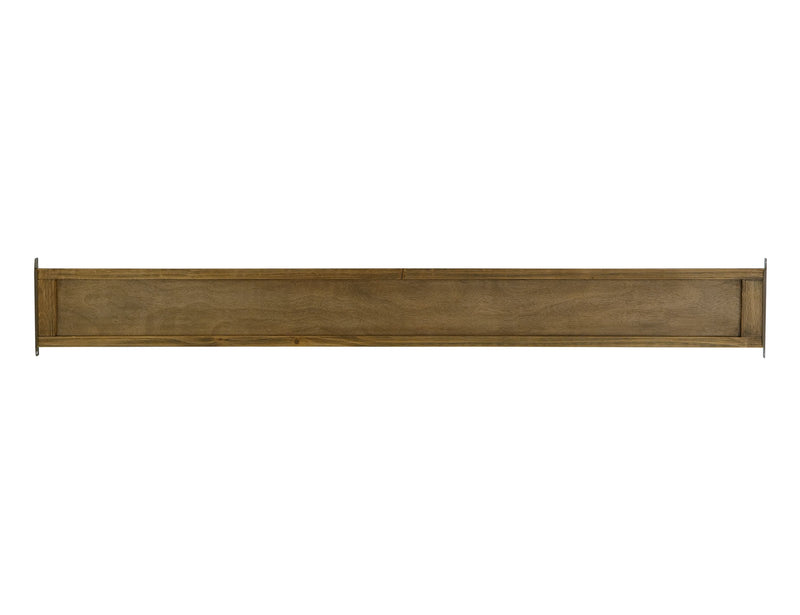 Walnut king bed by International Furniture Direct featuring a sturdy wooden frame and classic design for a bedroom.