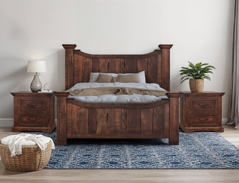 Madeira King Bed by International Furniture Direct featuring a solid wood frame and elegant design for a stylish bedroom.