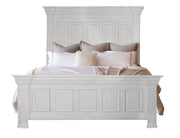 White king bed from International Furniture Direct with a classic design and sturdy wooden frame.