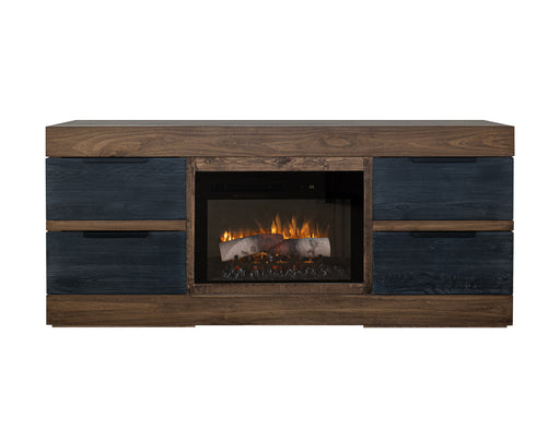 International Furniture Direct 70-inch fireplace with classic mantel and modern design, showcasing a cozy heating element.