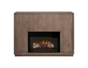 International Furniture Direct Mezquite Mantel Fireplace showcasing a rustic wooden mantel and traditional fireplace design.