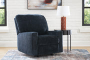 Ashley Furniture Aviemore recliner in dark brown leather with plush cushioning and a modern design.