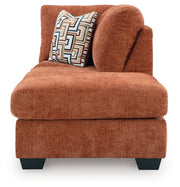 Ashley Furniture Aviemore sectional with chaise, showing plush fabric cushions and modern design in a cozy living room setting.